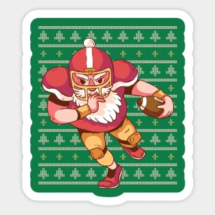 LineBacker Santa Graphic Tee Sticker